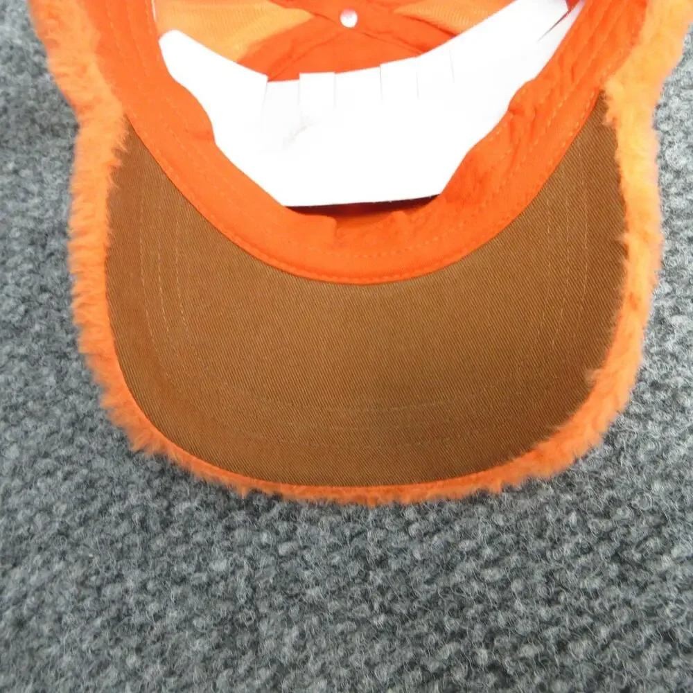 Turning Red Disney Hat Baseball Cap One Size Unisex Kids Orange Velour Faux Fur